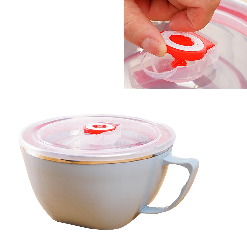 وعاء أطفال من الفولاذ المقاوم للصدأ مع غطاء حاوية حساء خارجية بلاستيكية من الدرجة الغذائية لتغذية الطفل أدوات مائدة خالية من مادة Bpa #4