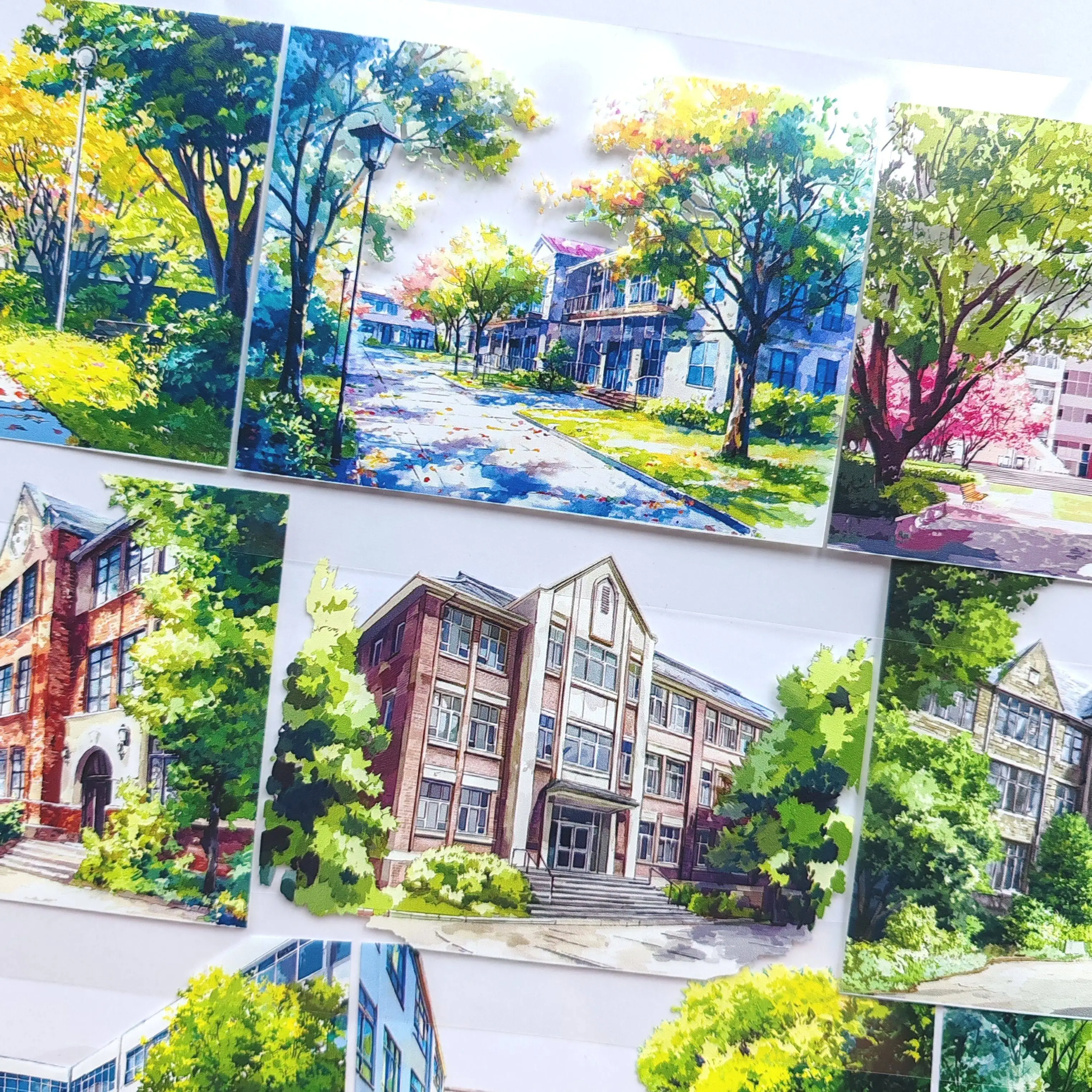 Pet Tape Journal Campus Collage Decoration Card DIY Scrapbooking Landscaping Collage Decoration Scene