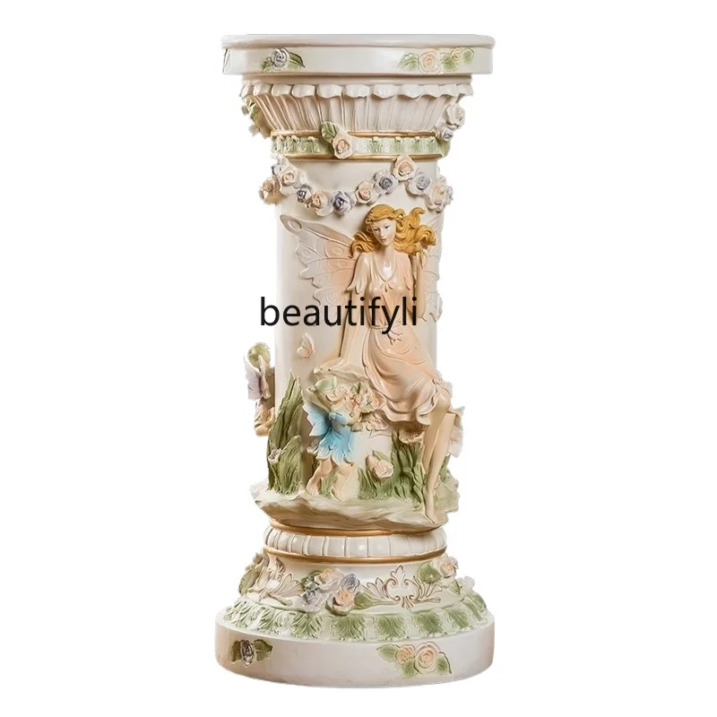 European Roman column decorative modeling ornament floor-to-ceiling flower stand shelf living room creative jewelry