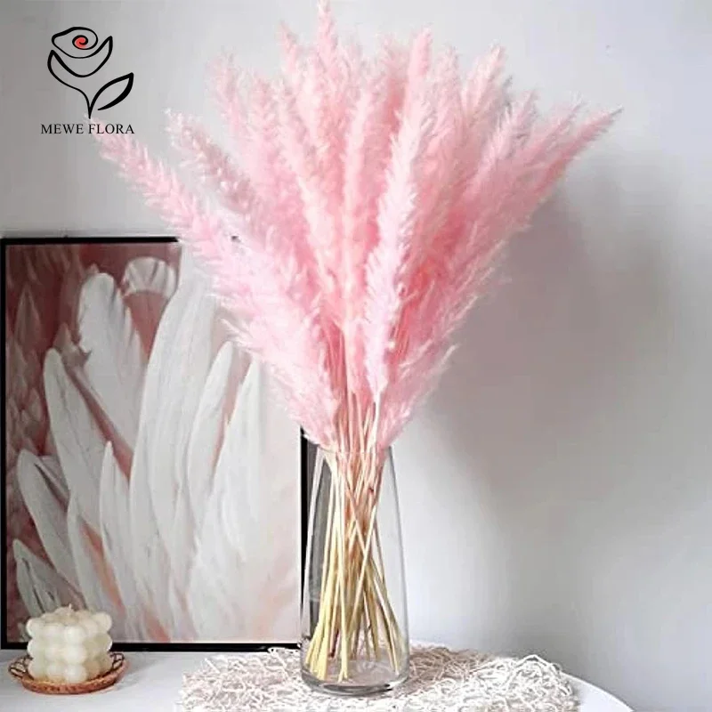 Natural Dried Flower Pampas Grass Boho Home Vase Decor Artificial Flowers Phragmites Pampa Wedding Decoration Photography Prop