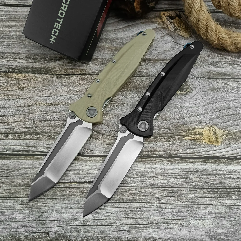 Flipper Folding Knife D2 Steel Outdoor Camping Hunting Hiking EDC Tools Ball Bearing G10 Handle Knife