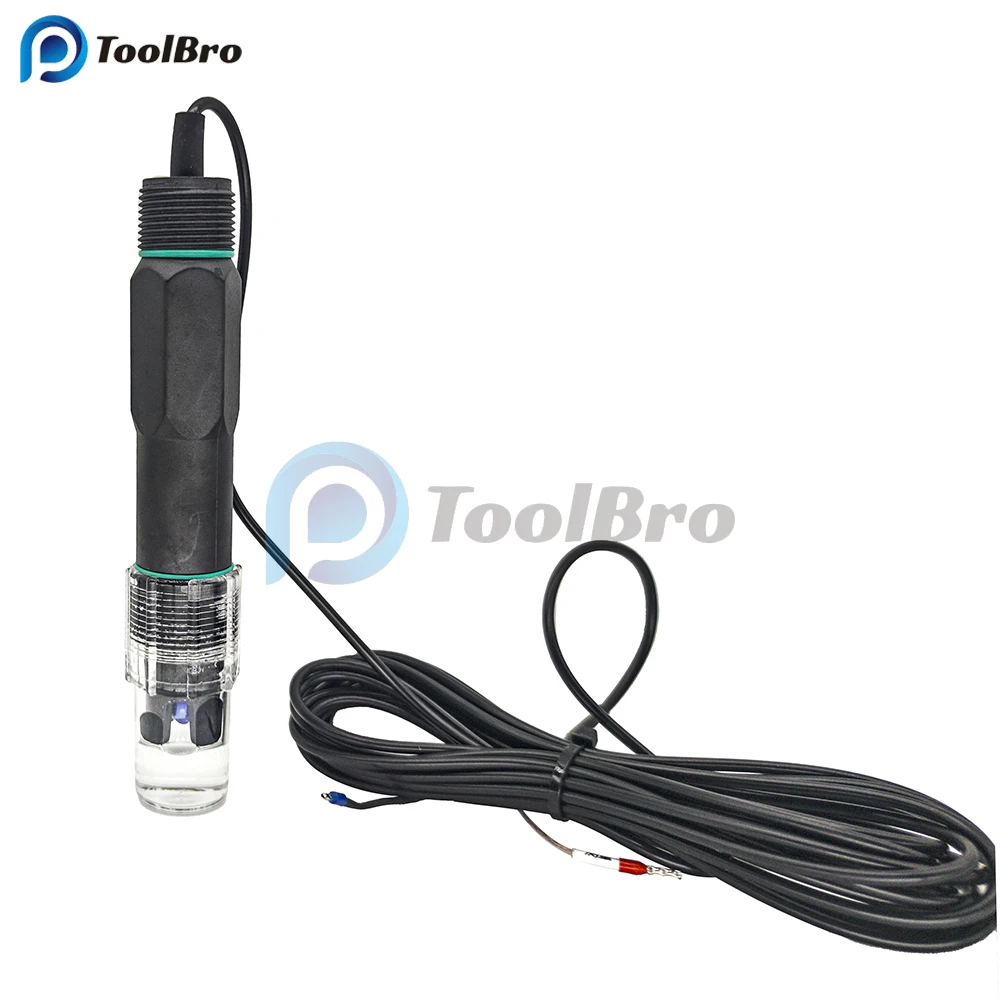 Industrial Online PH ORP Electrode BNC Connector 5 Meter Length Cable for Water Purity Tester Acidity Detector Aquarium Pool