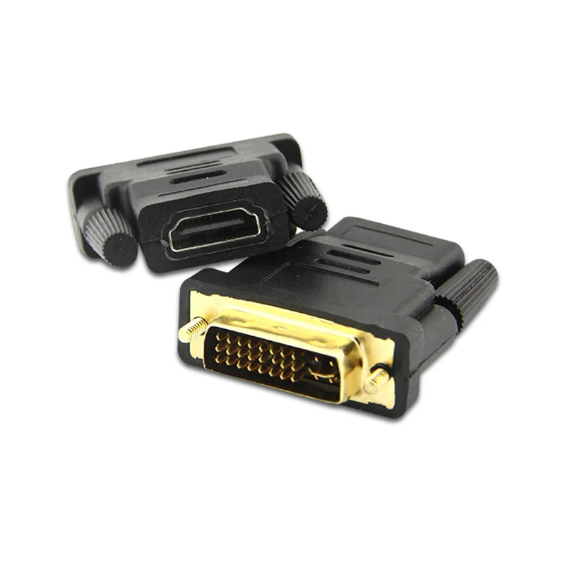 Adaptador DVI macho a HDMI hembra (24 + 5), conector divisor compatible con HDMI