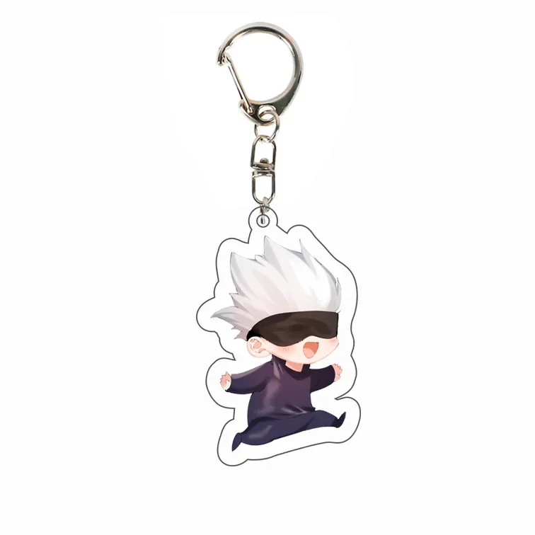 Two Sides Acrylic Keychain Anime Jujutsu Kaisen Theme Gojo Satoru Yuji Itadori Kugisaki Nobara Figure Pendant Keyring Jewelry