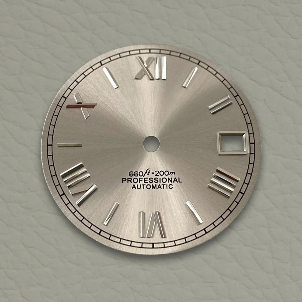 New 28.5mm S Logo Rome Sunburst Dial Fit NH36/4R Movement Sunray Dial Watch Modification Accessories