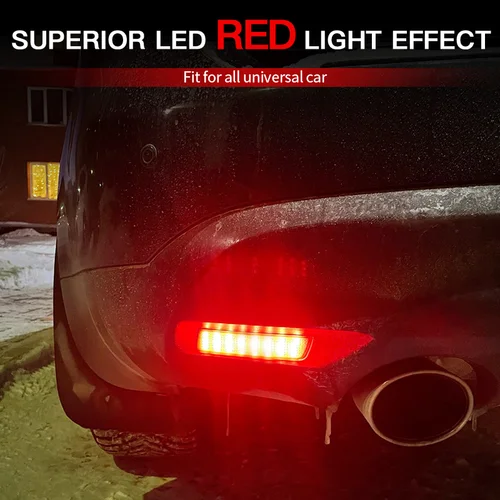 Imagen 2 del producto 2 Piezas de Luces LED para Parachoques Trasero de Coche, Reflector, Luz de Freno, Luz Antiniebla, Luz de Reversa para Nissan Juke Z51 Murano, para Infiniti FX35 FX50