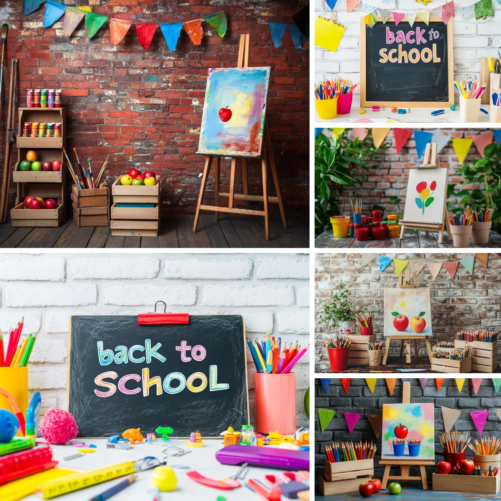 

Photography Background Back To School Blackboard Classroom Children Birthday Party Portrait Decor Backdrop Photo Studio