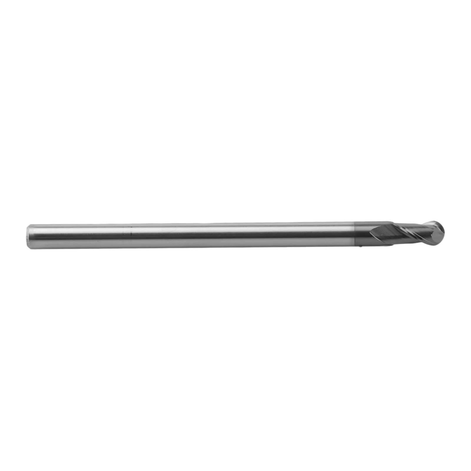 Fresa esférica de carboneto HRC50, 2 flautas, boa resistência, haste extra longa, adequada para superalistas e fresagem CNC