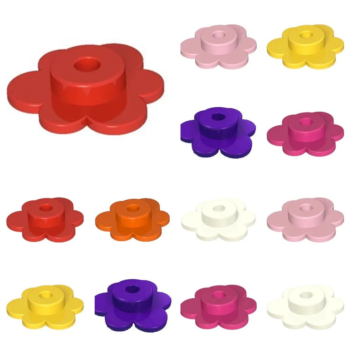 50pcs MOC Bricks Plant Flower Small 3742 56750 Street View Building Blocks Compatible with Cherry Blossom Trees Assembles Parts