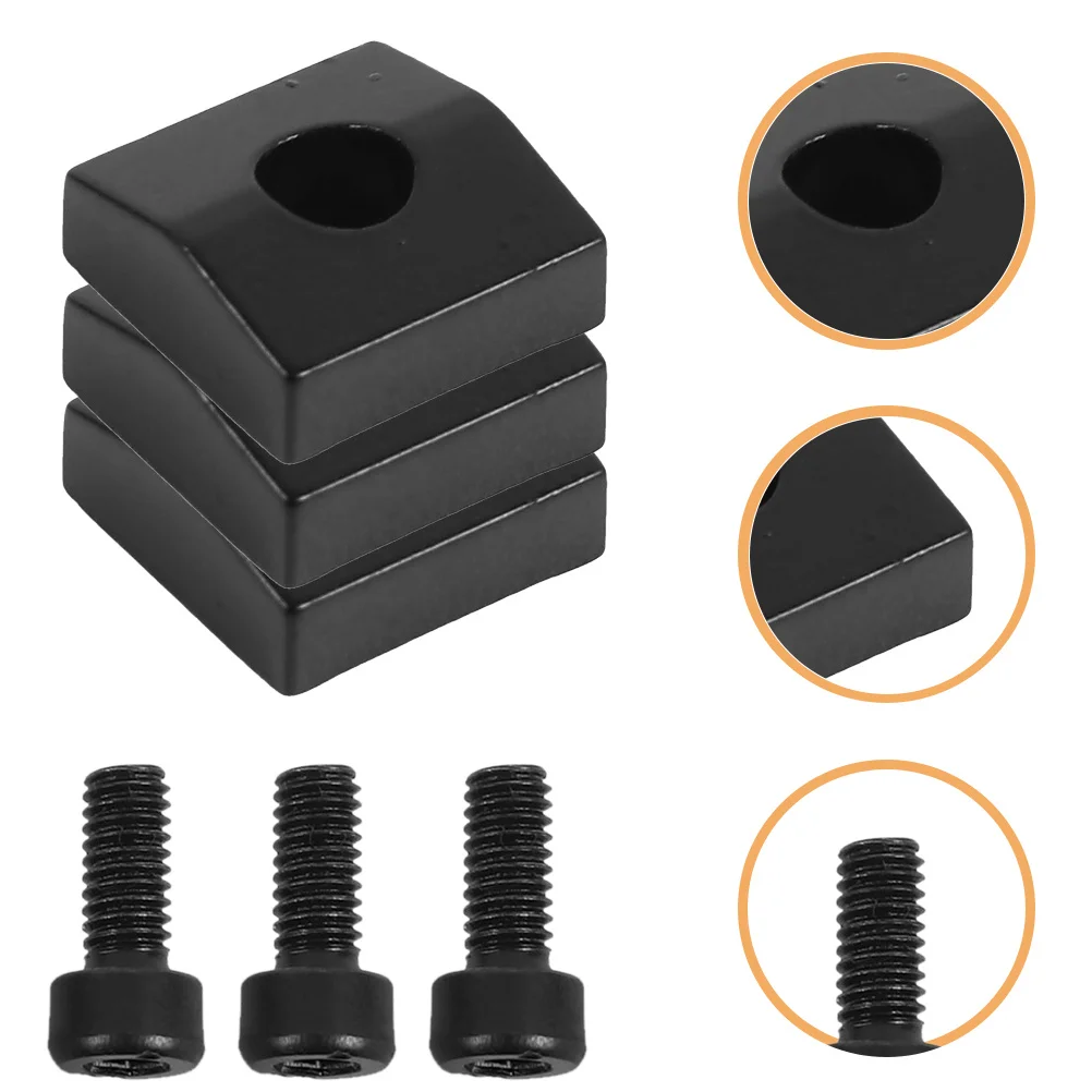 

3Sets Guitar Locking Nut Clamp String Lock Tremolo Bridge Screws Replacement Part Black Electric Guitar Accessory