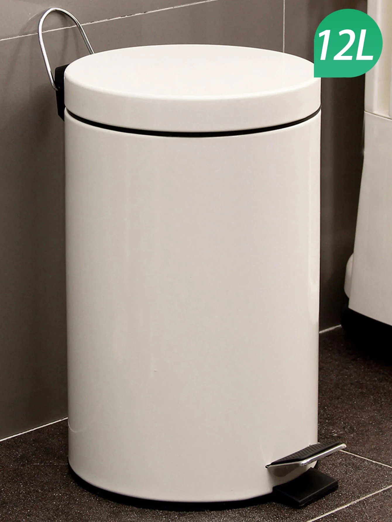 Halloween Decor 8L 12L Pedal trash can Household living room with cover quiet slow drop toilet toilet trash can