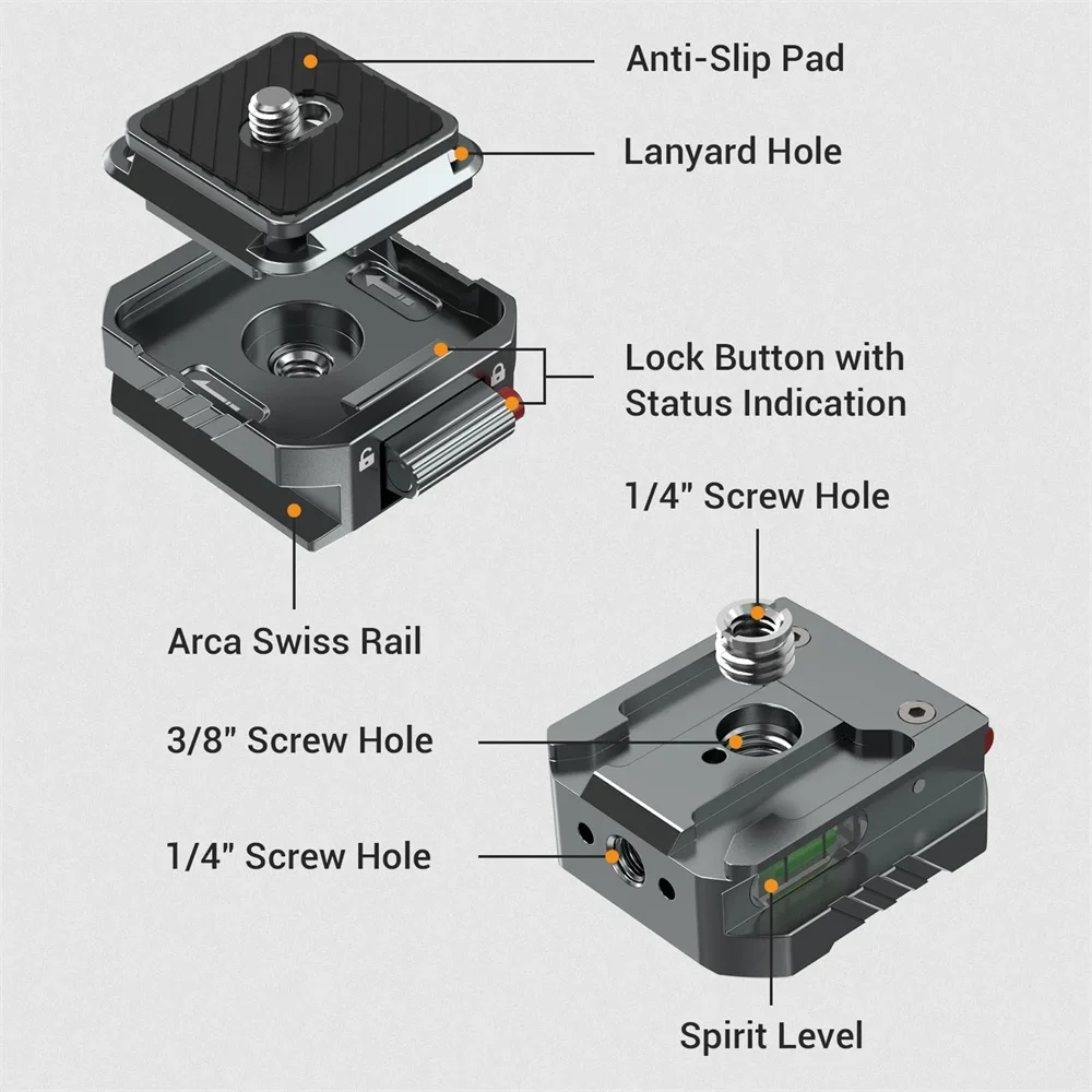 Arca Univerisal DSRL カメラ ジンバル クイック リリース キット QR クランプ Arca-Swiss クイック スイッチ三脚スライダー マウント アダプター