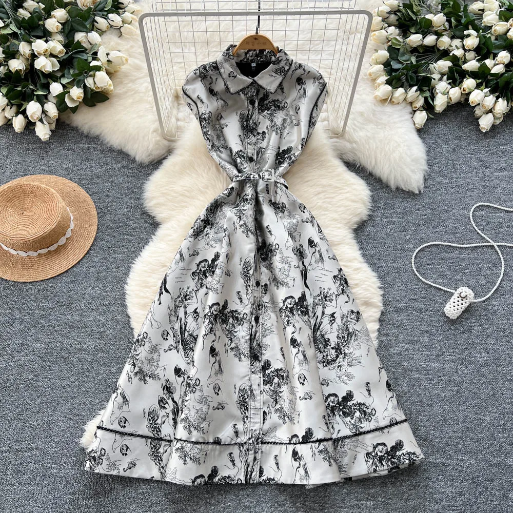 

Шикарное платье без рукавов с отложным воротником и пуговицами, вечернее платье с высокой талией, длинное платье, женские церемониальные платья High Street