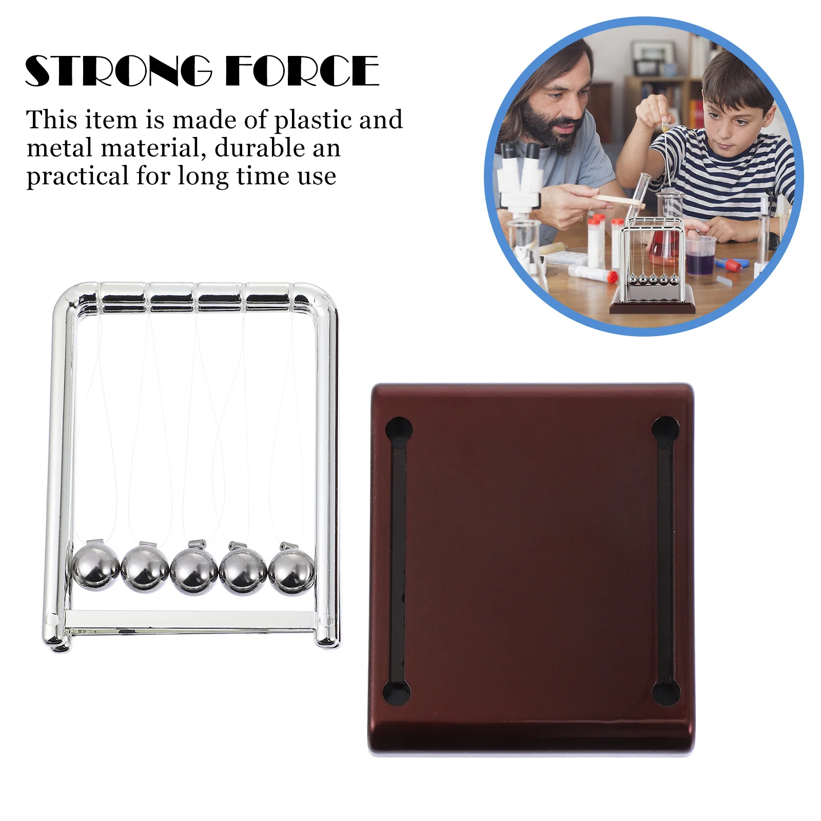 

Newton Pendulum Balls Metal Plastic Physics Experiment Classroom Desktop Energy Conservation Balance Cradle Gadget Stress Relief