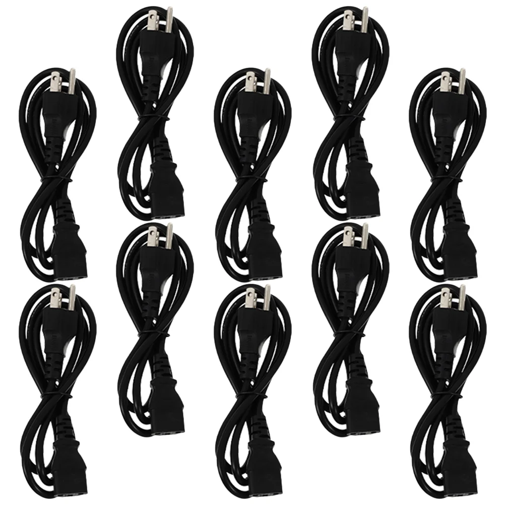 

10 Pcs Power Cord Plug Lighter Socket Cable Wire Monitor Multiple Outlet Extension Indoor