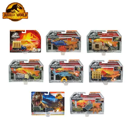 Original Matchbox Jurassic World Dinosaur Transport Car Series Giant Beast Pterosaur T-Rex Alloy Model Toys for Boys Stegosaurus