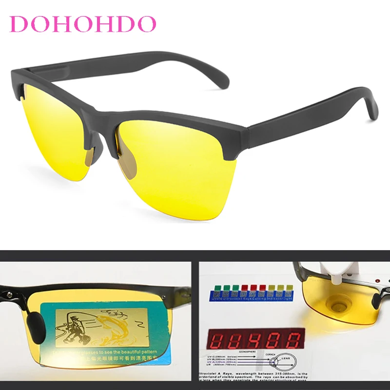 

Retro Brand Designer Night Vision Glasses Men Women UV400 Polarized Sunglasses Anti-Glare Goggle Night Driving Eyewear Oculos