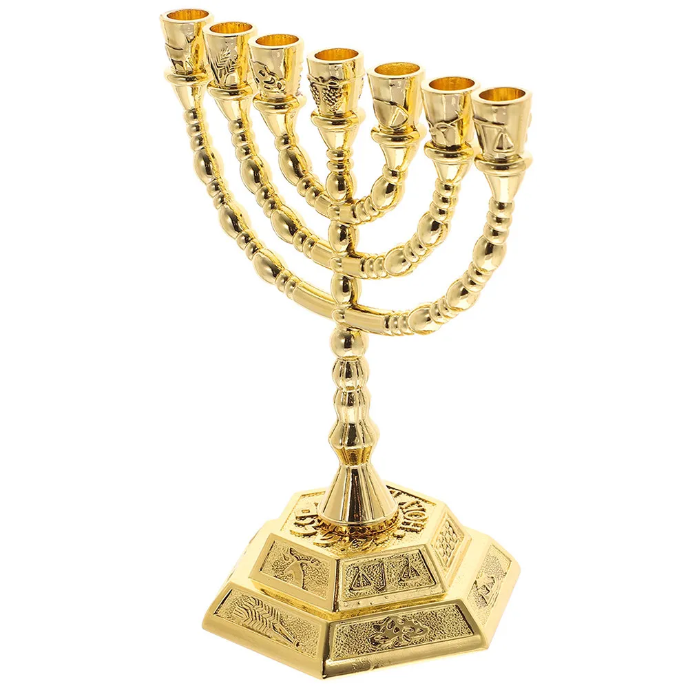 -Branch Holder Menorah Elegant Vintage Candelabrum for Wedding Reception Housewarming Gift Home Office Decor