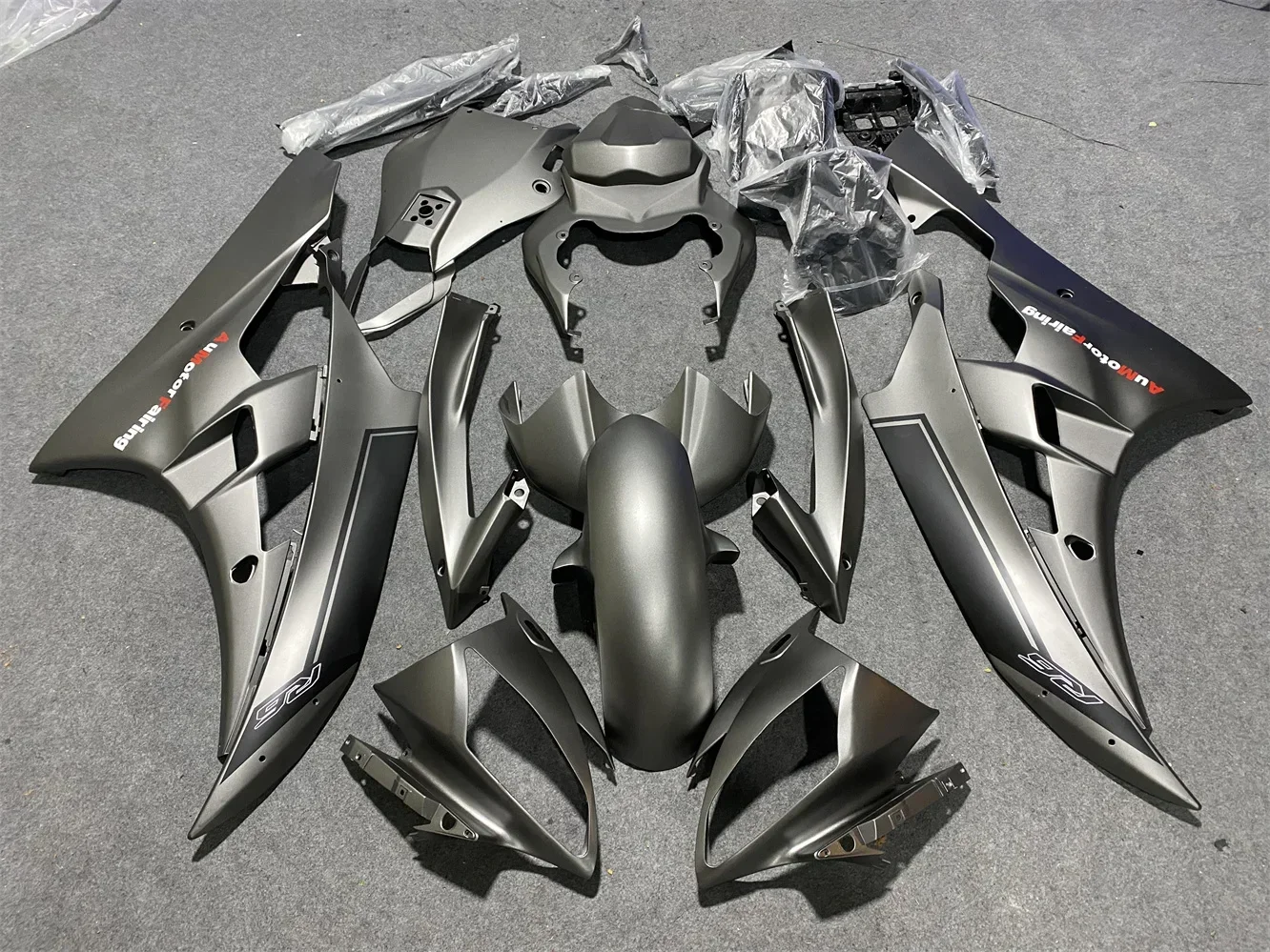 Комплект A/Kit carenatura moto для YZF-R6 06-07 YZF600 2006 2007 Carena alloggiamento moto grigio nero