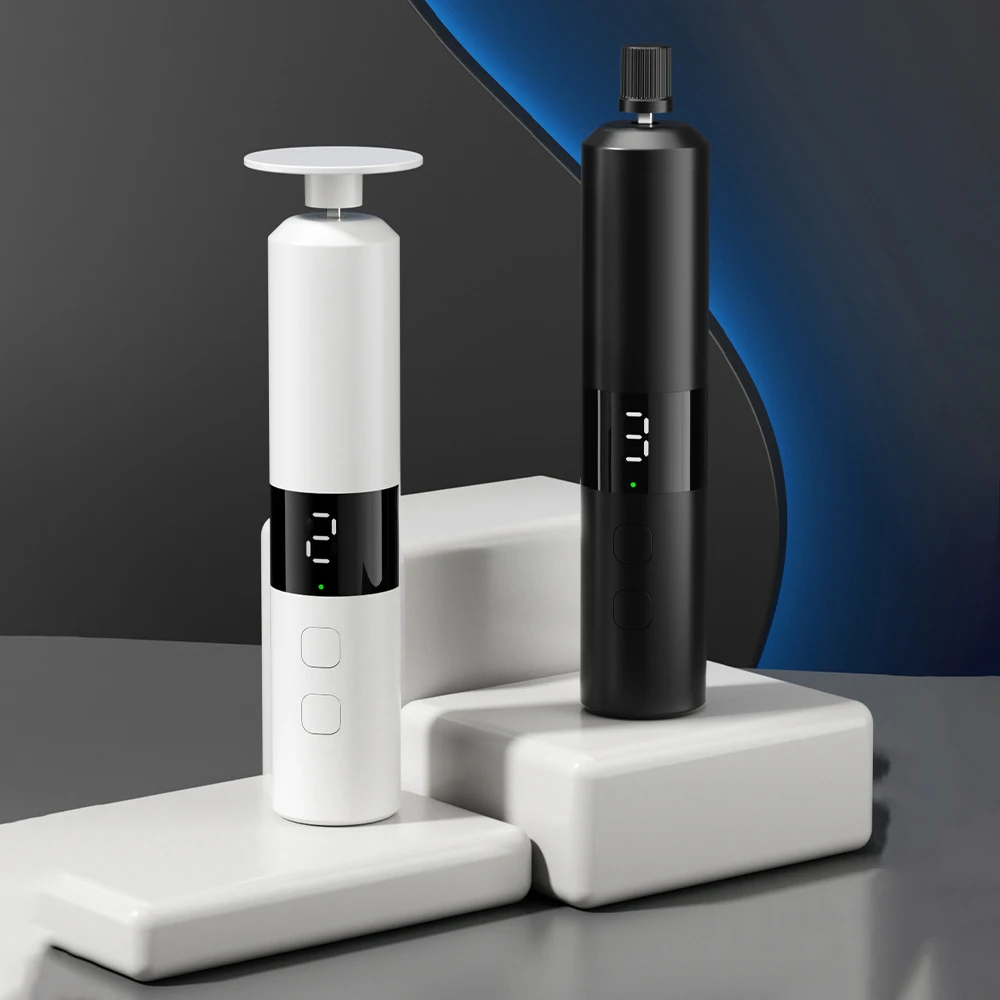 مطحنة قدم كهربائية 2 في 1 ومطحنة أظافر - معدات إصلاح القدم USB مع تعديل 3 سرعات و16 رأسًا قابلة للتبديل