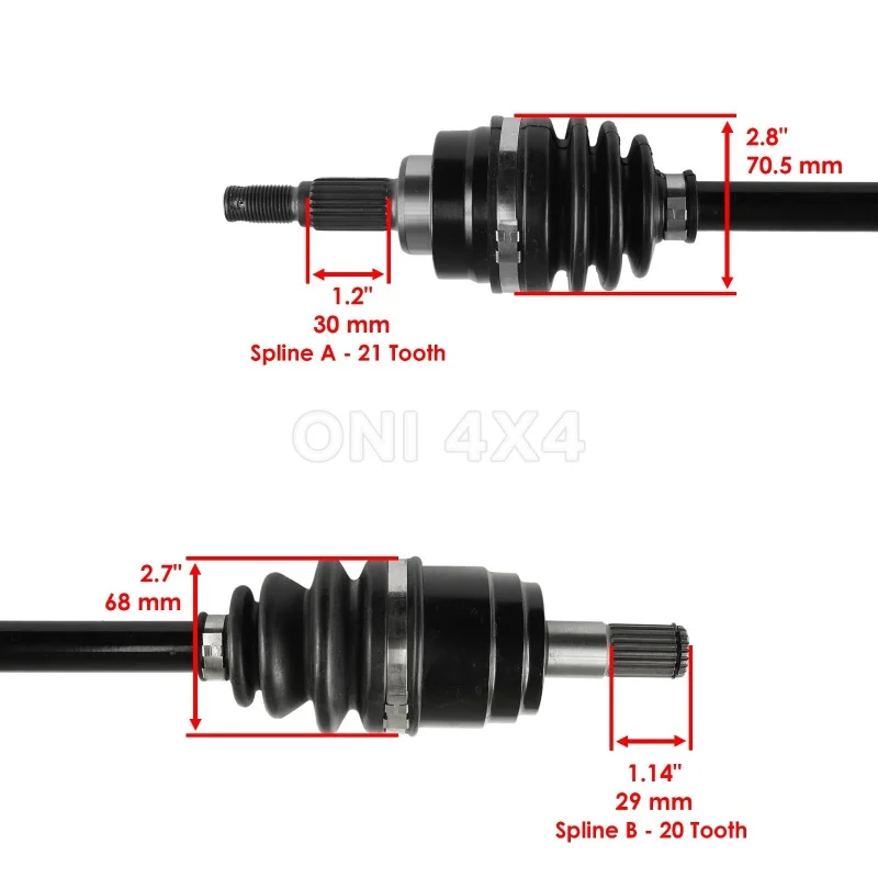 Front left CV drive shaft Honda TRX500FA TRX500FE TRX500FM/FPA RUBICON 4X4 FOREMAN TRX650FA TRX650FGA TRX680FA 680FA5  TRX680FGA
