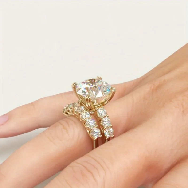 خواتم زركونيا متألقة أنيقة لحفلات الزفاف للنساء، هدايا مجوهرات فاخرة لحفلات الزفاف والخطوبة والذكرى السنوية في جميع الفصول #4