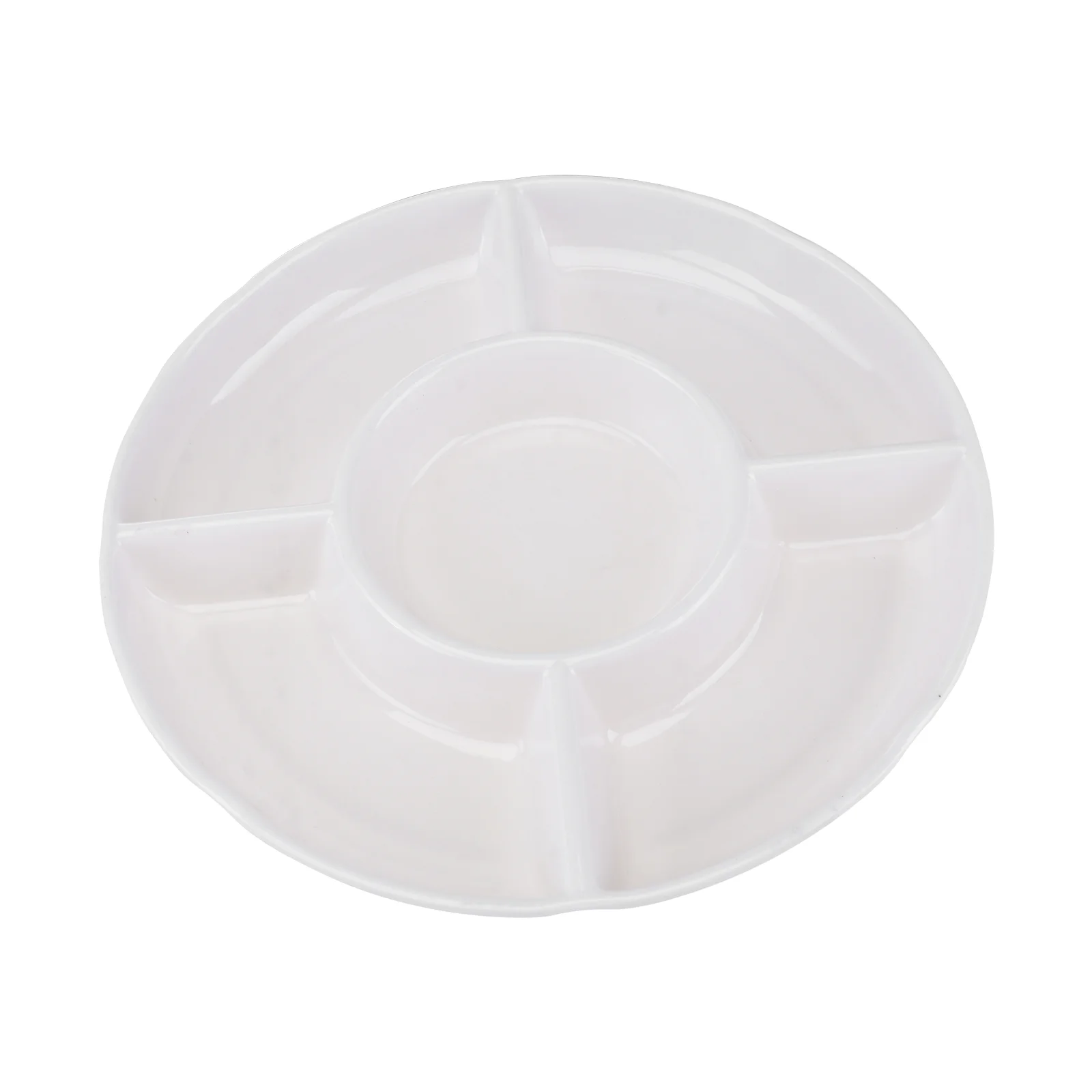 9 Inch Nuts Container Melamine Food Tray Fruit Plate Condiment Snack Serving Platter Appetizer Candy Storage