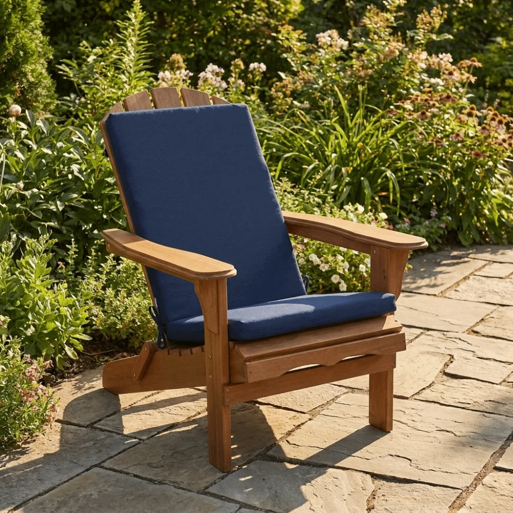 Beach Style Patio Chair Pads Waterproof with Ties Outdoor Chair Cushion Soft Breathable Dining Chair Cushion Yard