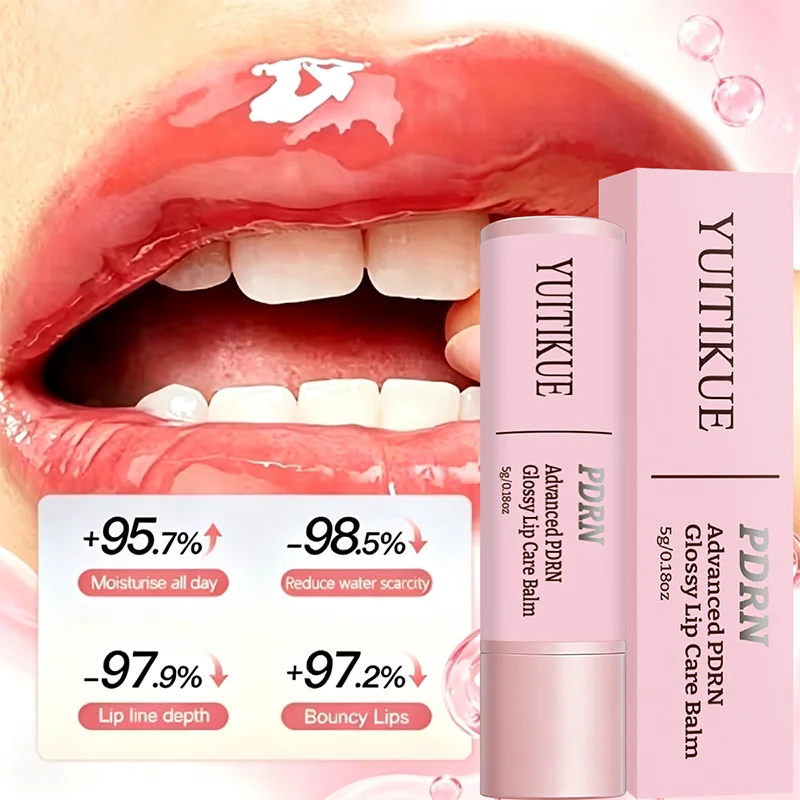 YUITIKUE PDRN Advanced Lip Balm 5g - Glossy Finish, Long-Lasting Moisture, Non-Sticky