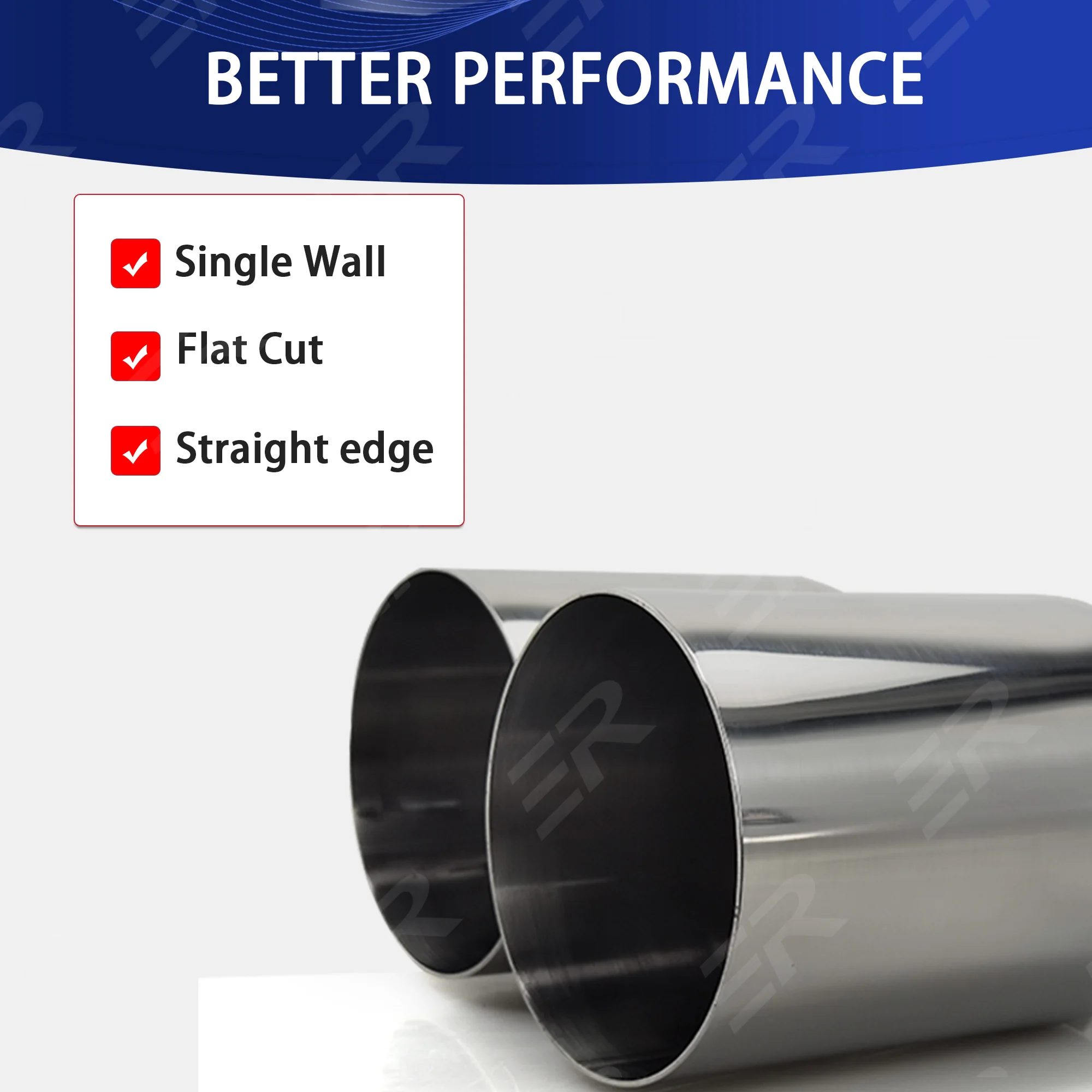 ER Exhaust tips stainless Dual Exhaust System Upgrade car Muffler tailpipe double Nozzle Modify