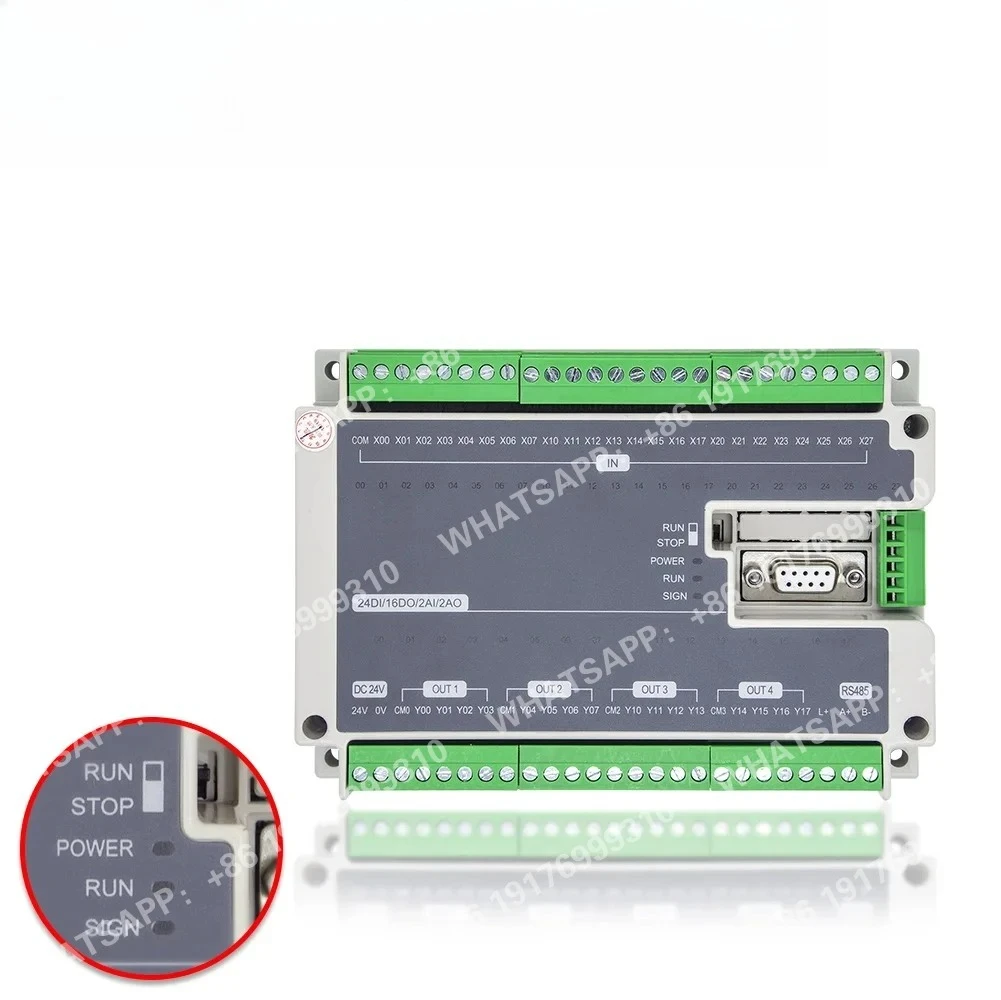 FX3U-40MR/40MT RS485 Modbus 485 24 Input 16 Relay/transistor output 2AD analog input 2DA analog output plc controller