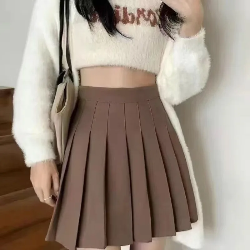 

Women's Solid Color Summer 2024 New Sweet High-waisted Patchwork Ruffled Fashion All-match Slim A-line Shorts Half Pleated Skirt