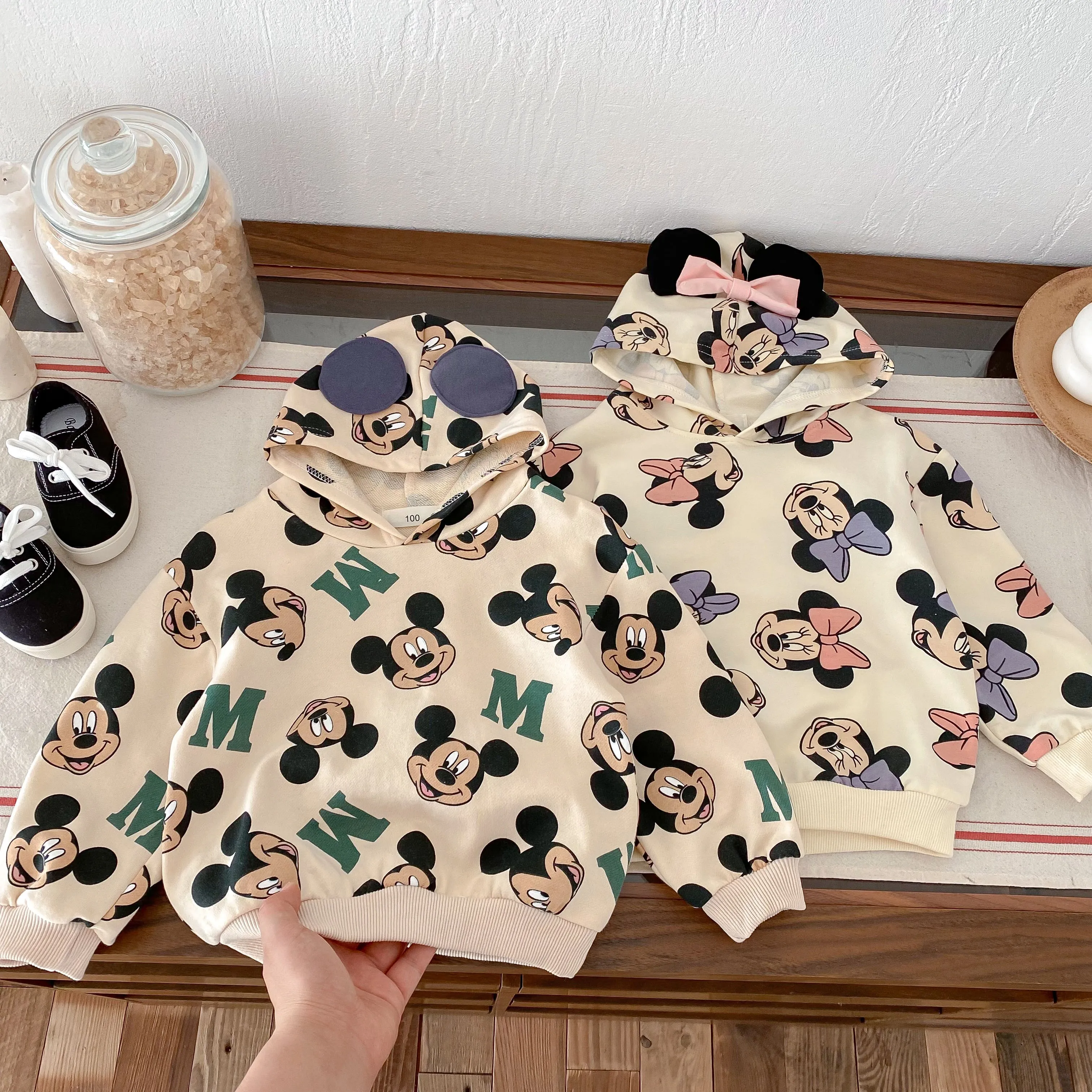 

Mickey Minnie Cartoon Hoodies Autumn Children Clothes Fashion Cute Baby Girl Boy Long Sleeve Tops Hooded Sweatshirt 1 2 3 4 5y