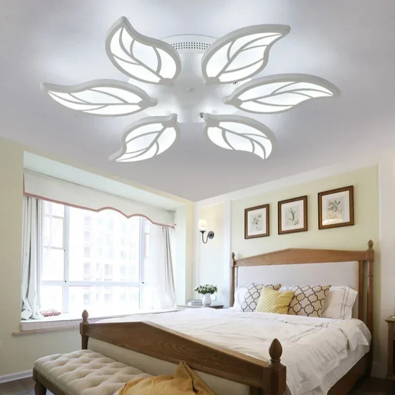 

LED Ceiling Leaf Shape Light Modern Nordic Simple Creative Personality Lighting Living Bedroom Decor Ceiling Lamp Chandelier