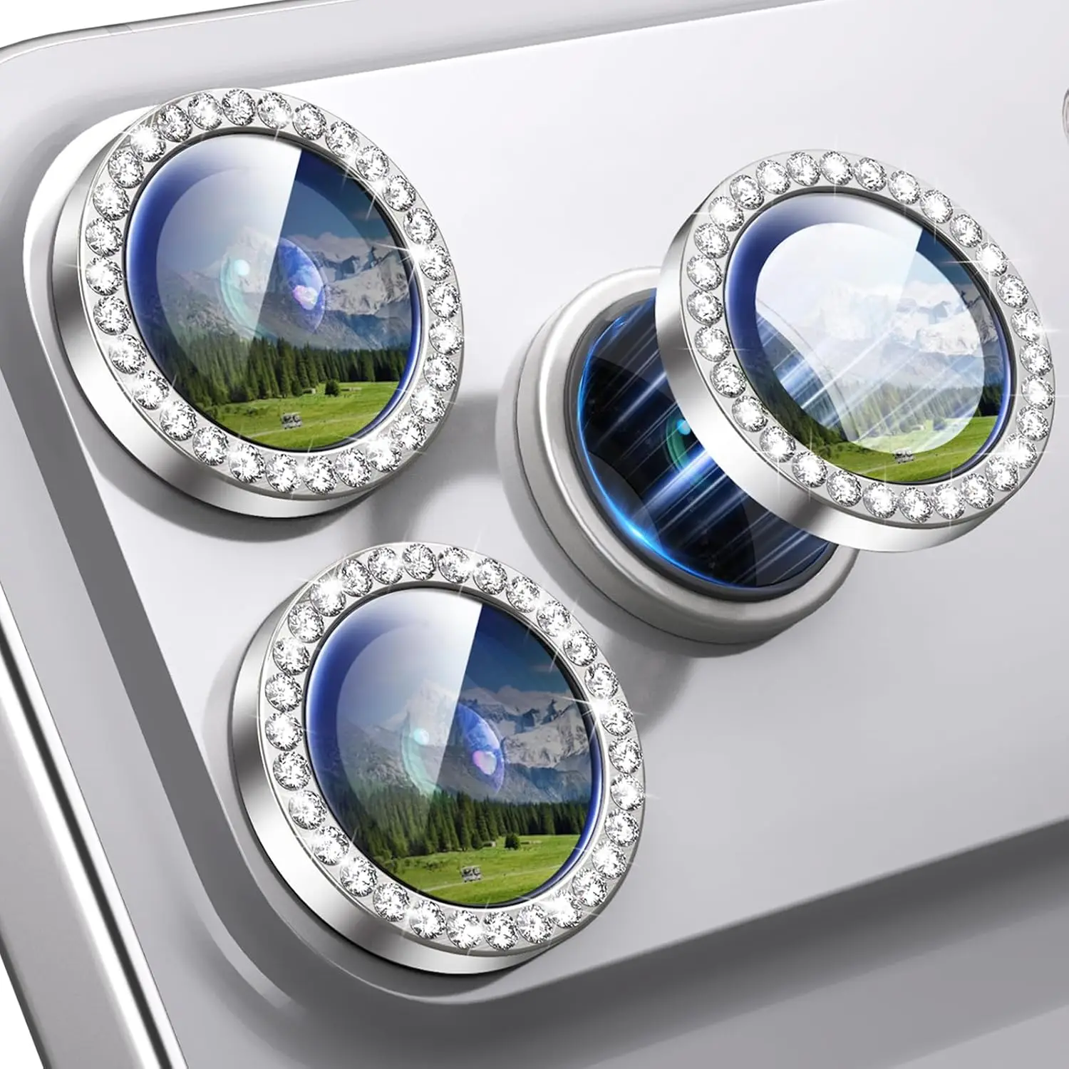 Bling Diamond Glitter Kameraobjektivschutz für iPhone 17 Pro Max Air 16 Plus 16E 15 14 13 Mini-Telefonschutzzubehör