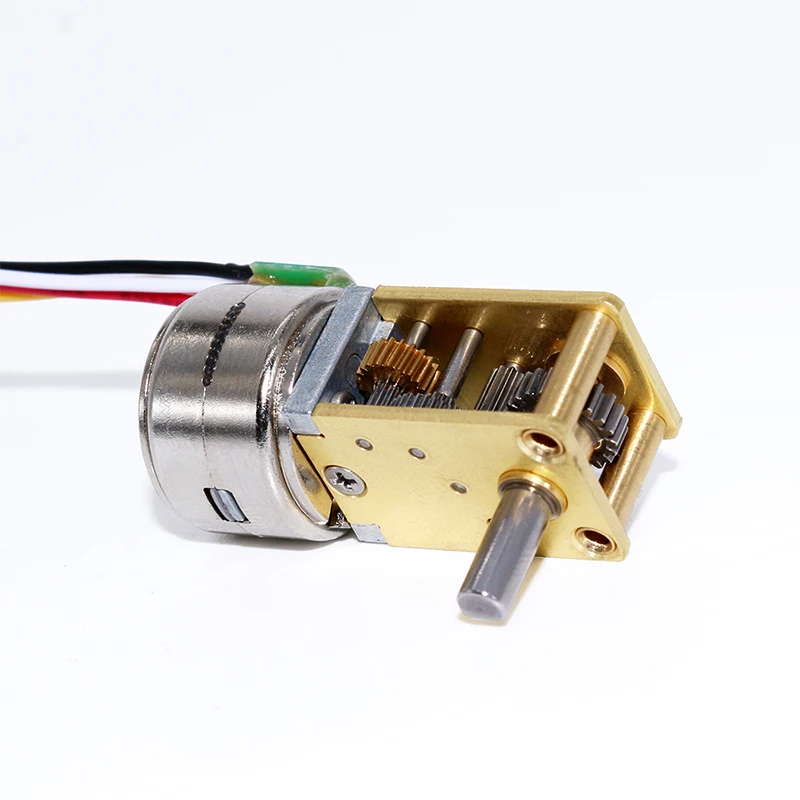 DC 5V GM1218-15BY Micro Stepper Motor, 2-Phase 4-Wire Worm Gear Metal Gearbox for Robot Manipulator