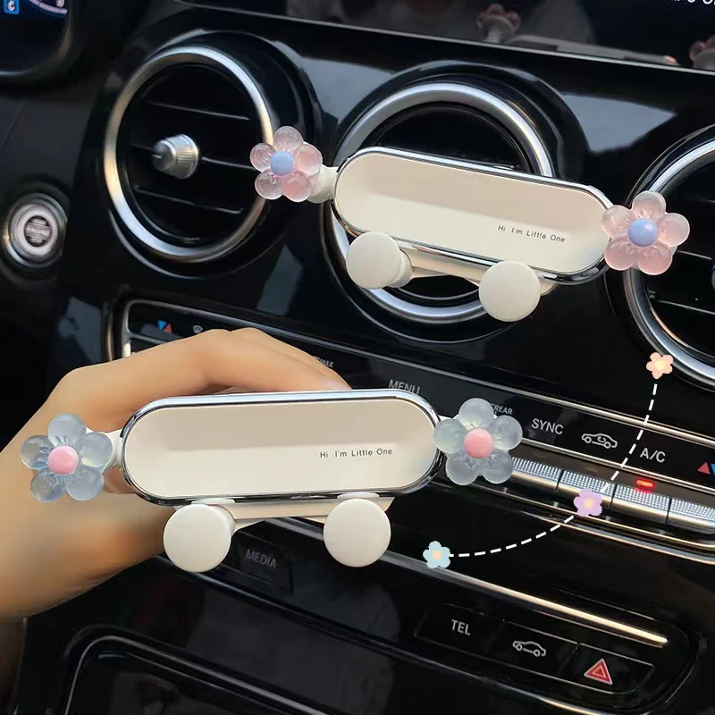 2026 New Cute Cartoon Car Air Vent Phone Holder Creative Car Navigation Mount Auto Interior Decor Accessories