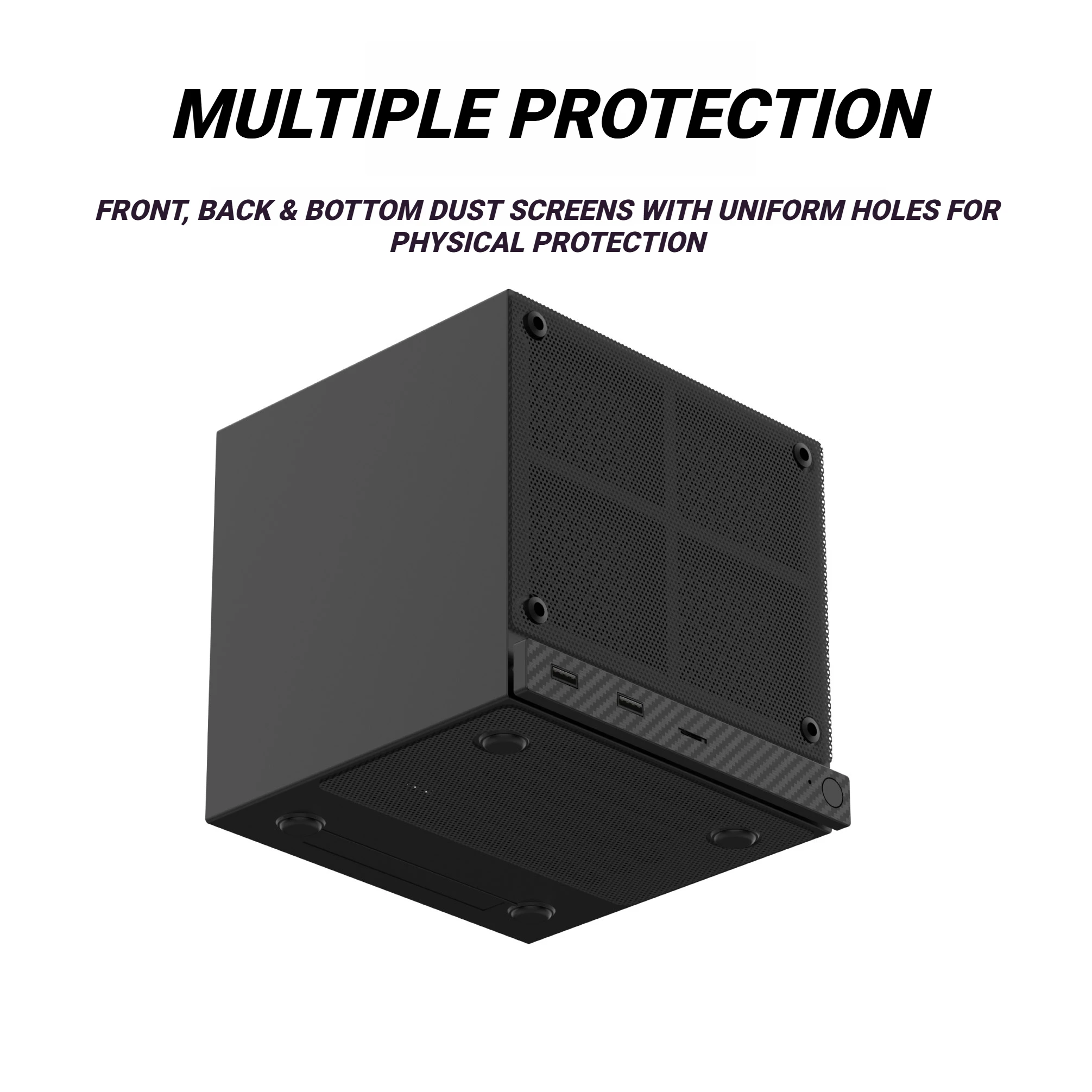 5in1 Dust Filter Set with Carbon Fiber texture Sticker for Steam Machine Front Rear Bottom Dustproof Covers Protective Kit
