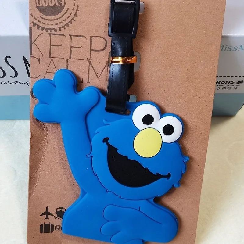 Sesame Street Elmo Big Bird Cute Luggage Tag Creative Personalized Suitcase Luggage Tag Backpack Anti-Lost Boarding Check Tag