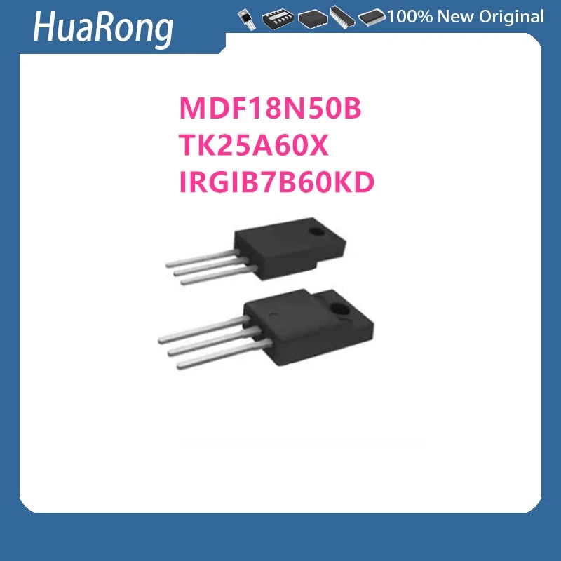 10 unids/lote MDF18N50B K25A60X TK25A60X GIB7B60KD IRGIB7B60KD TO-220F
