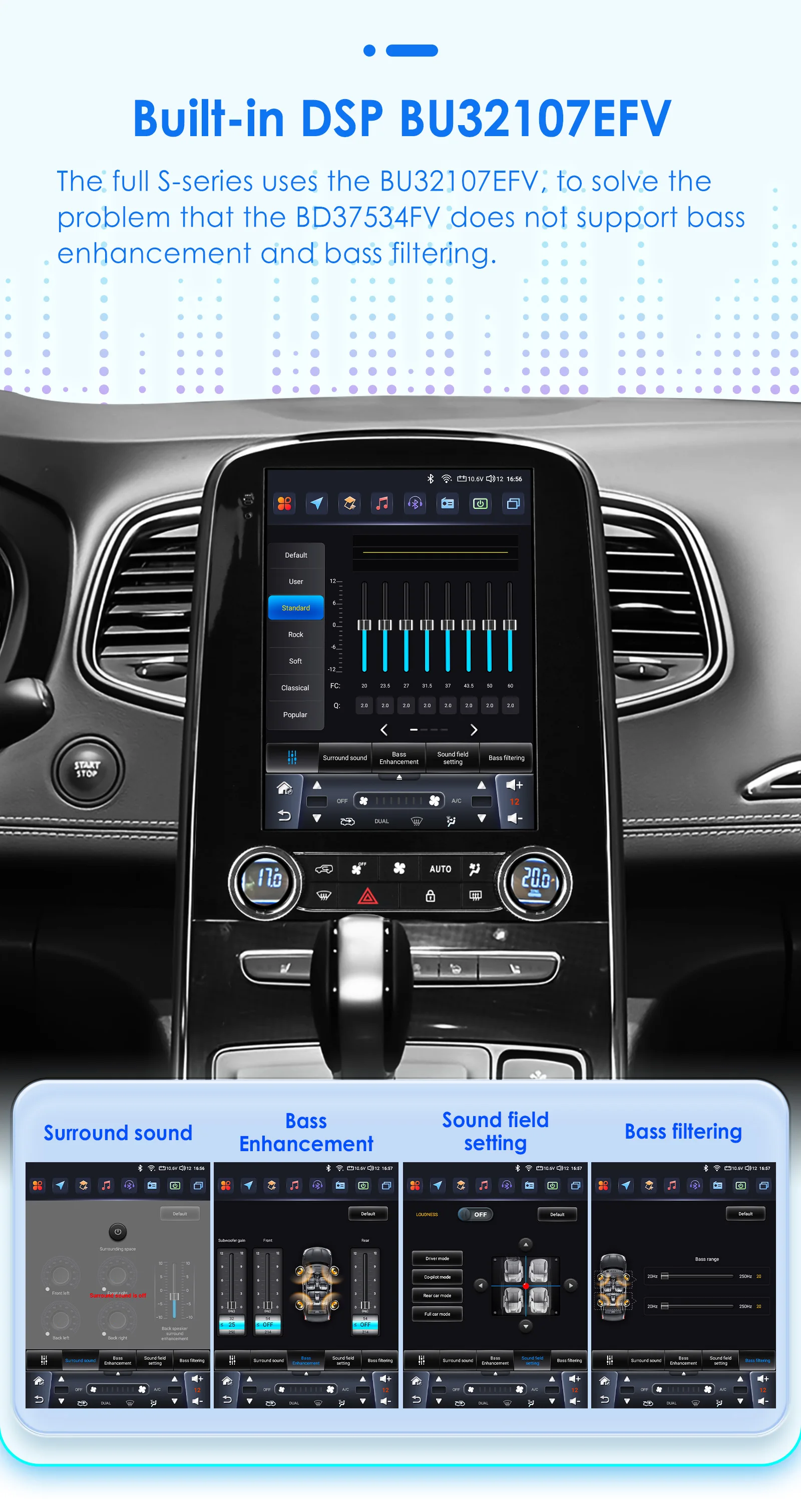 Hizpo 9,7 Zoll Auto-Bildschirm-Navigation für Renault Scenic 2013 - 2024 Multimedia-Videoplayer GPS Carplay Android Auto 360-Grad-Kamera – Detail 13