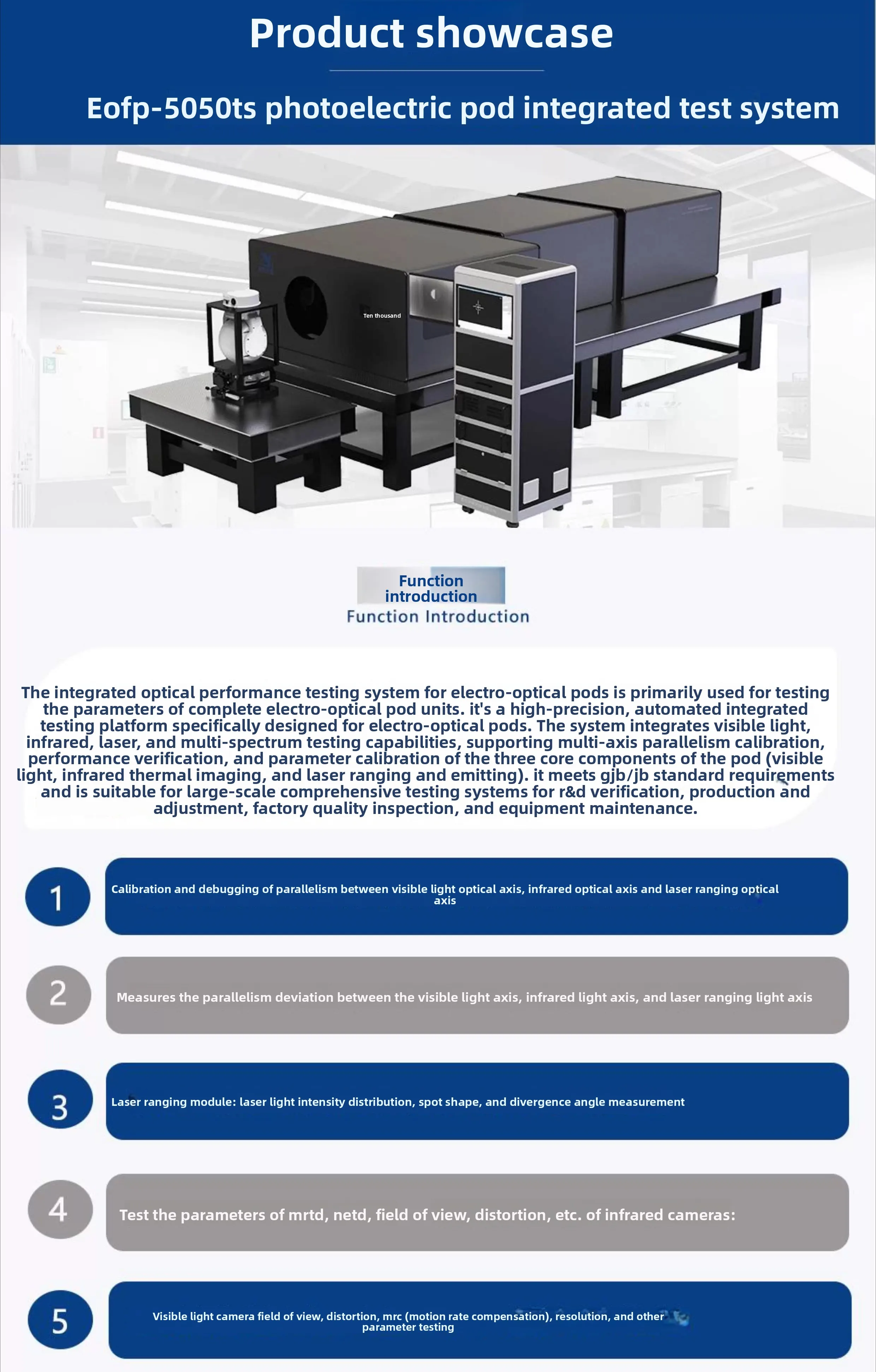 Dynamic optical axis calibration autonomous car radar calibration multi-optical axis parallelism photoelectric pod