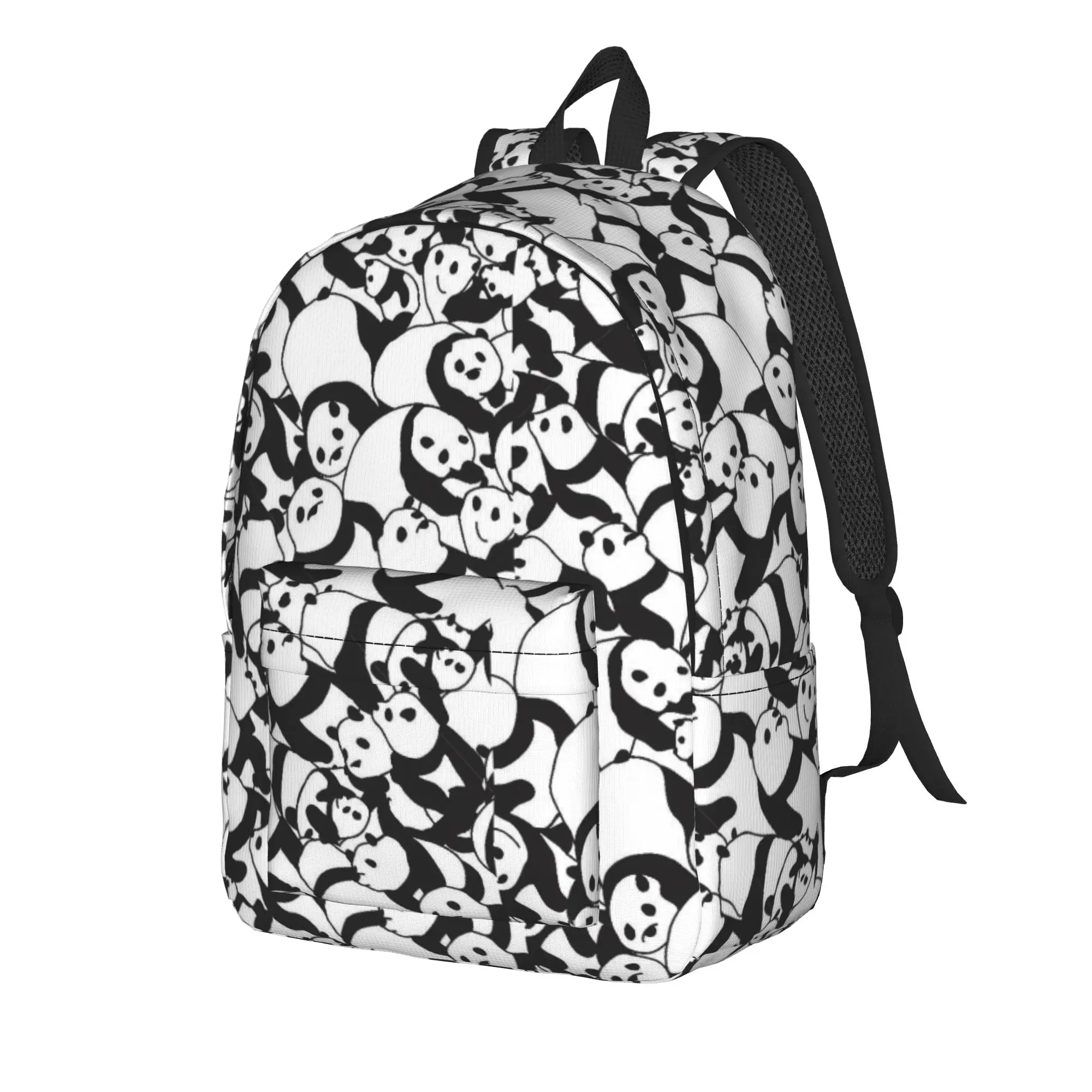 Panda And Bamboo Backpack Student Unisex  Durable Backpacks Polyester Stylish School Bags Camping Colorful Rucksack