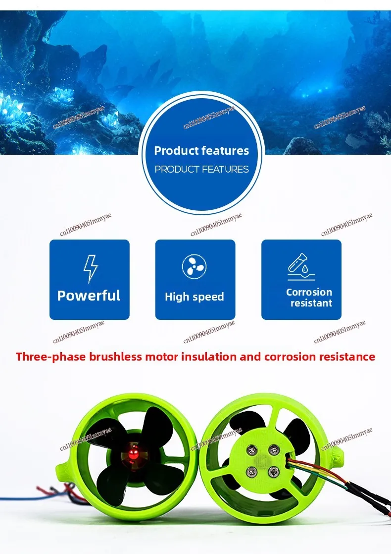 

Remote Control Boat 12-24V Brushless Underwater Robot Thruster