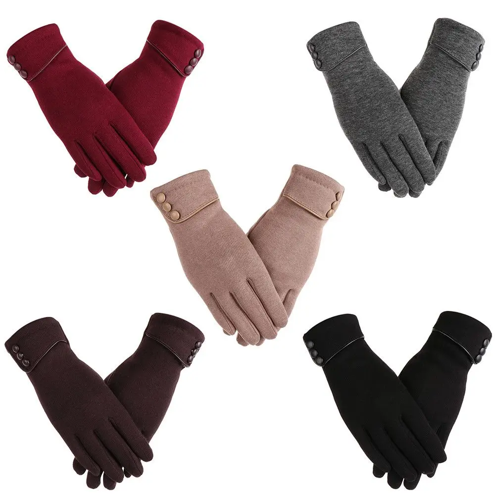 

Women Thicken Winter Warm Skiing Gloves Driving Mittens Plus Velvet Touch Screen Gloves