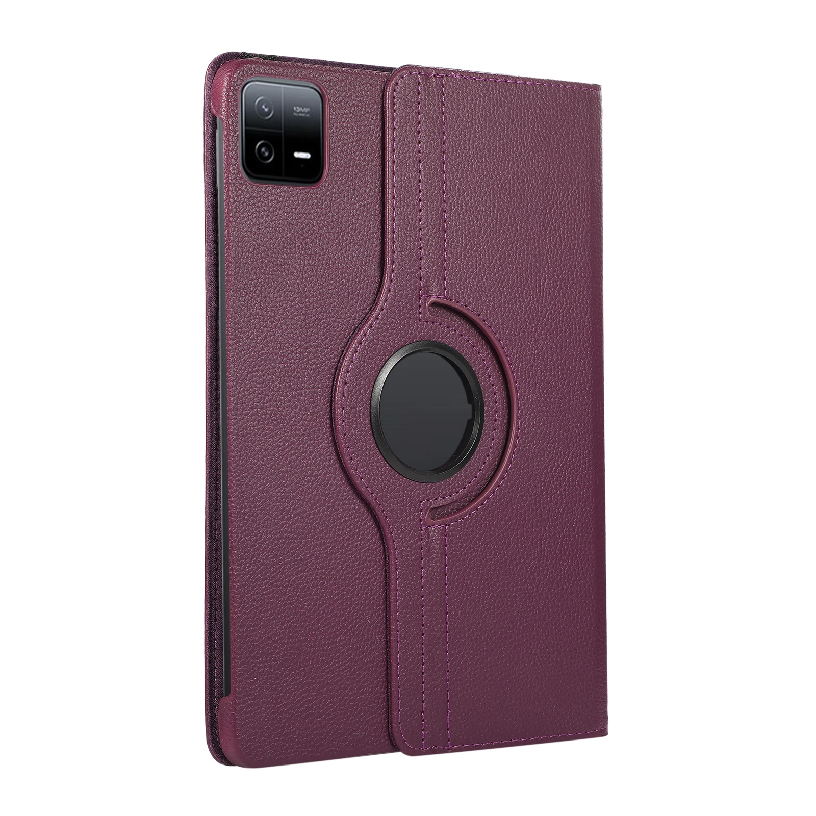 เคส360หมุนได้สำหรับ Xiaomi Pad 6S Pro 12.4นิ้ว2024หรูหราหนัง PU แบบตั้งได้เคสปกป้องตัวเครื่องกรอบแท็บเล็ต