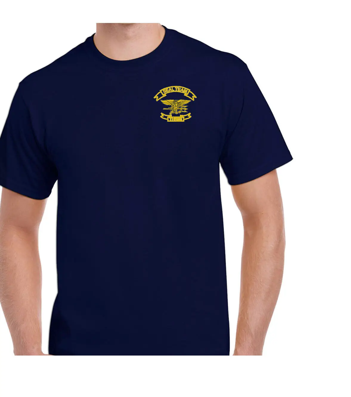 Seal Team Three Naval SEALs Badge Printed T-Shirt 100% Cotton O-Neck Summer Short Sleeve Casual Mens T-shirt Size S-3XL