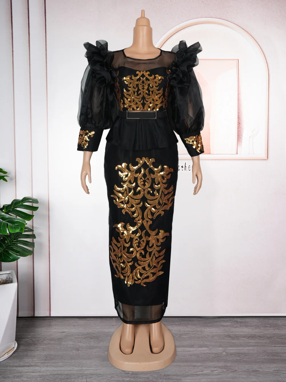 فساتين سهرة صيفية للحفلات لعام 2025 أنيقة للسيدات فاخرة فستان ماكسي بأكمام منتفخة ملابس أفريقيا فساتين حفلات الزفاف