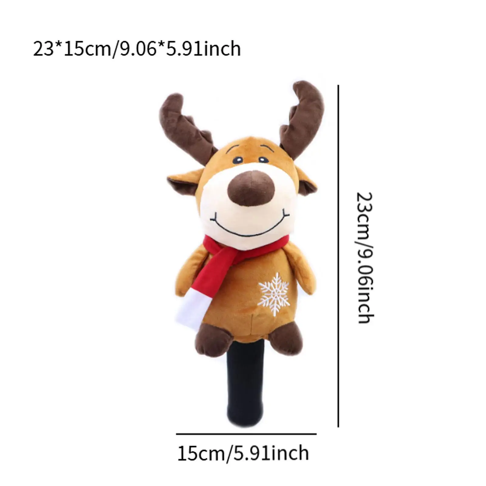 غطاء رأس خشبي للجولف على شكل رأس حيوان عيد الميلاد بدون خشب 1 غطاء رأس نادي لطيف الأيائل #3