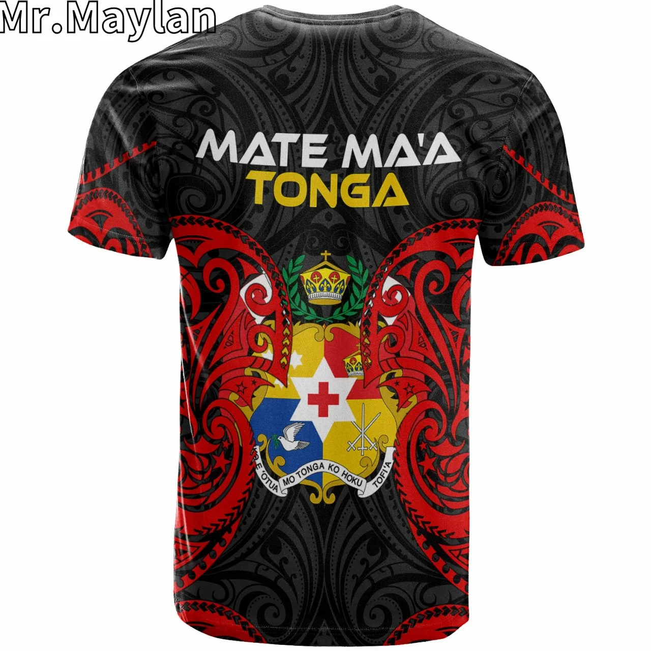 Custom 3D Printed Polynesian Mate Ma'a Tonga T Shirt Tongan Spirit Tribal Tattoo T Shirts Men Women Streetwear Unisex Tee Tops